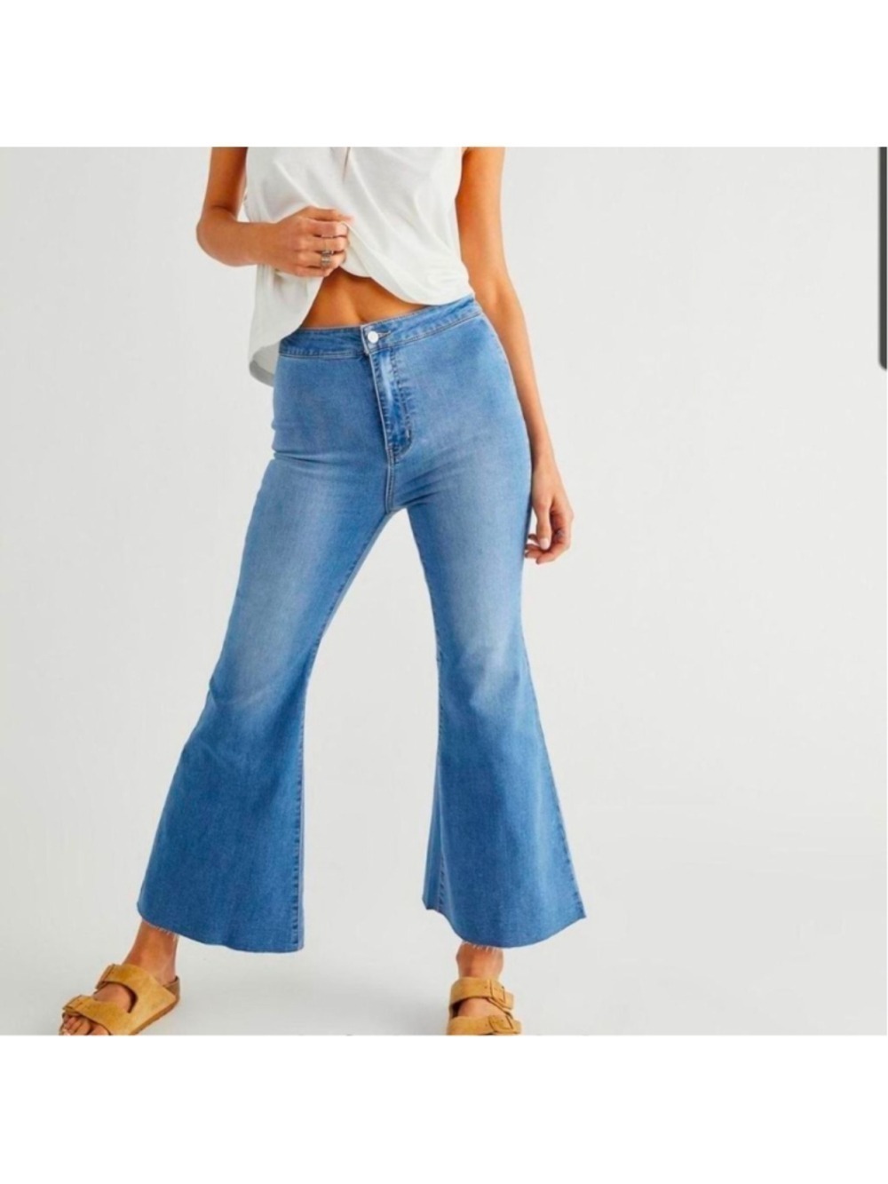 We The Free Youthquake Crop Flare Jeans Size 31